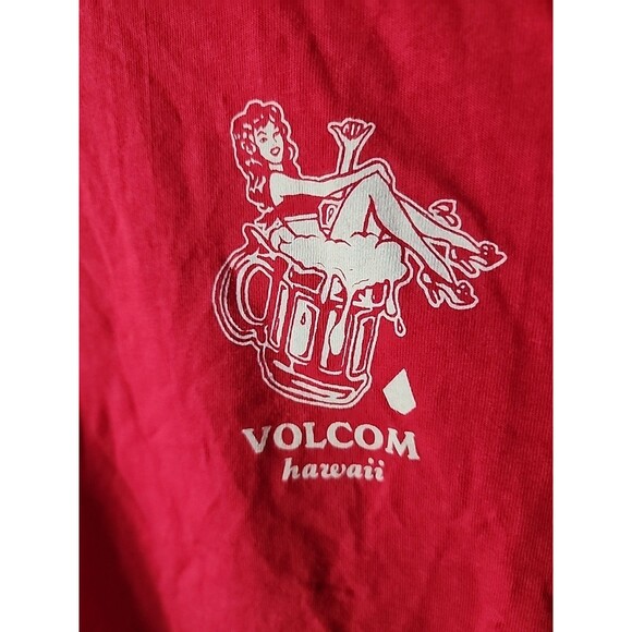 Volcom Hawaii Shirt Men Size XL The Paradise Pint Pub Girl Beer T-Shirt New B15 - Picture 1 of 5